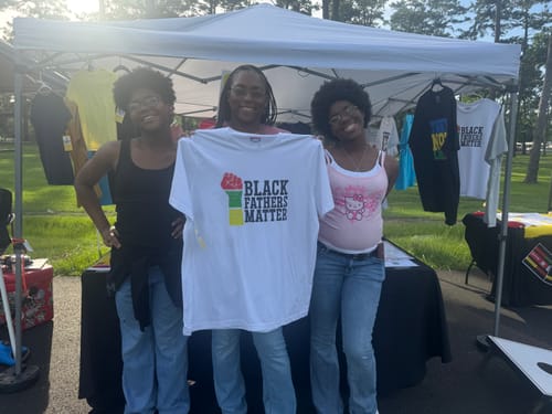 Customer photo review of BLACK FATHERS MATTER - Father's Day DTF Transfer