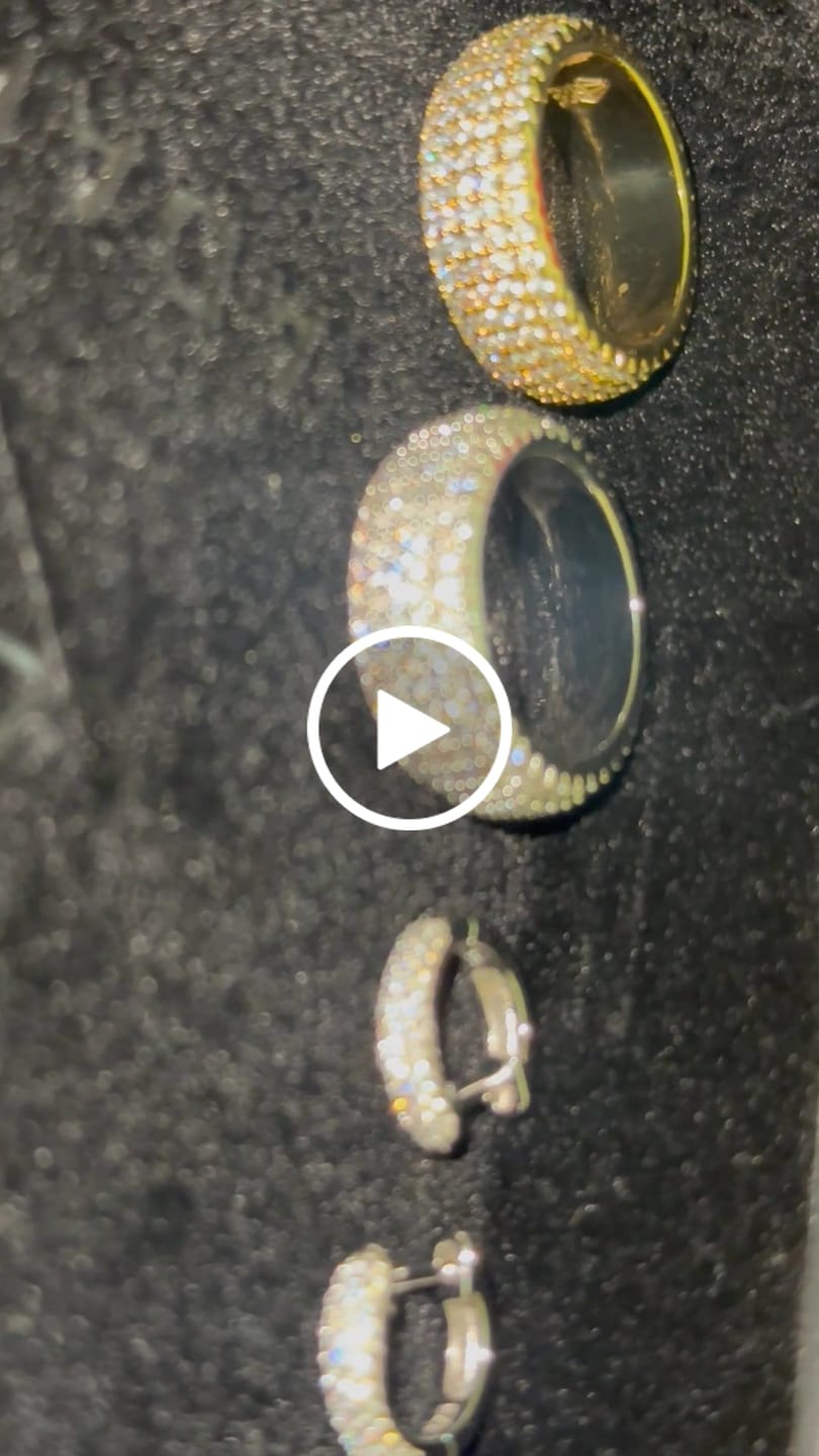 Customer video review of Moissanite 5 Row Paved Ring - 18K Vermeil - D Colour - VVS1
