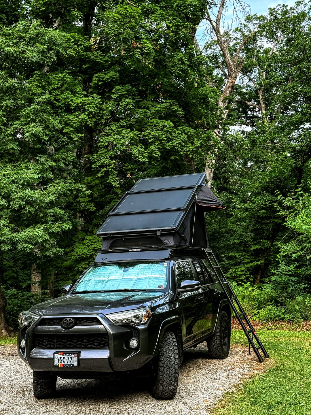 Customer photo review of OPENROAD Aluminum Hard Shell Roof Top Tent-PeakRoof LT V2 Series