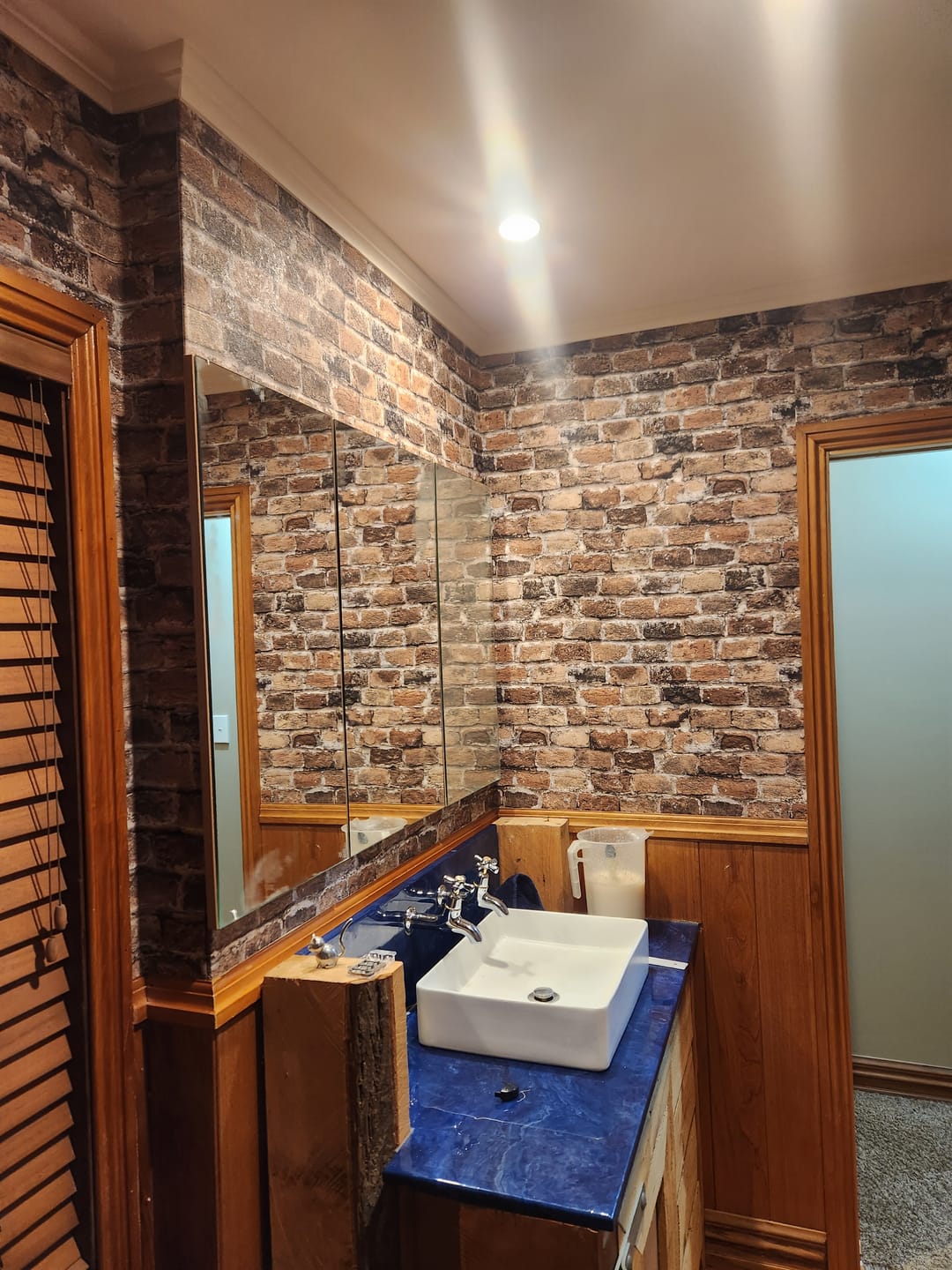 Customer photo review of Brick Wallpaper - Brown Brick