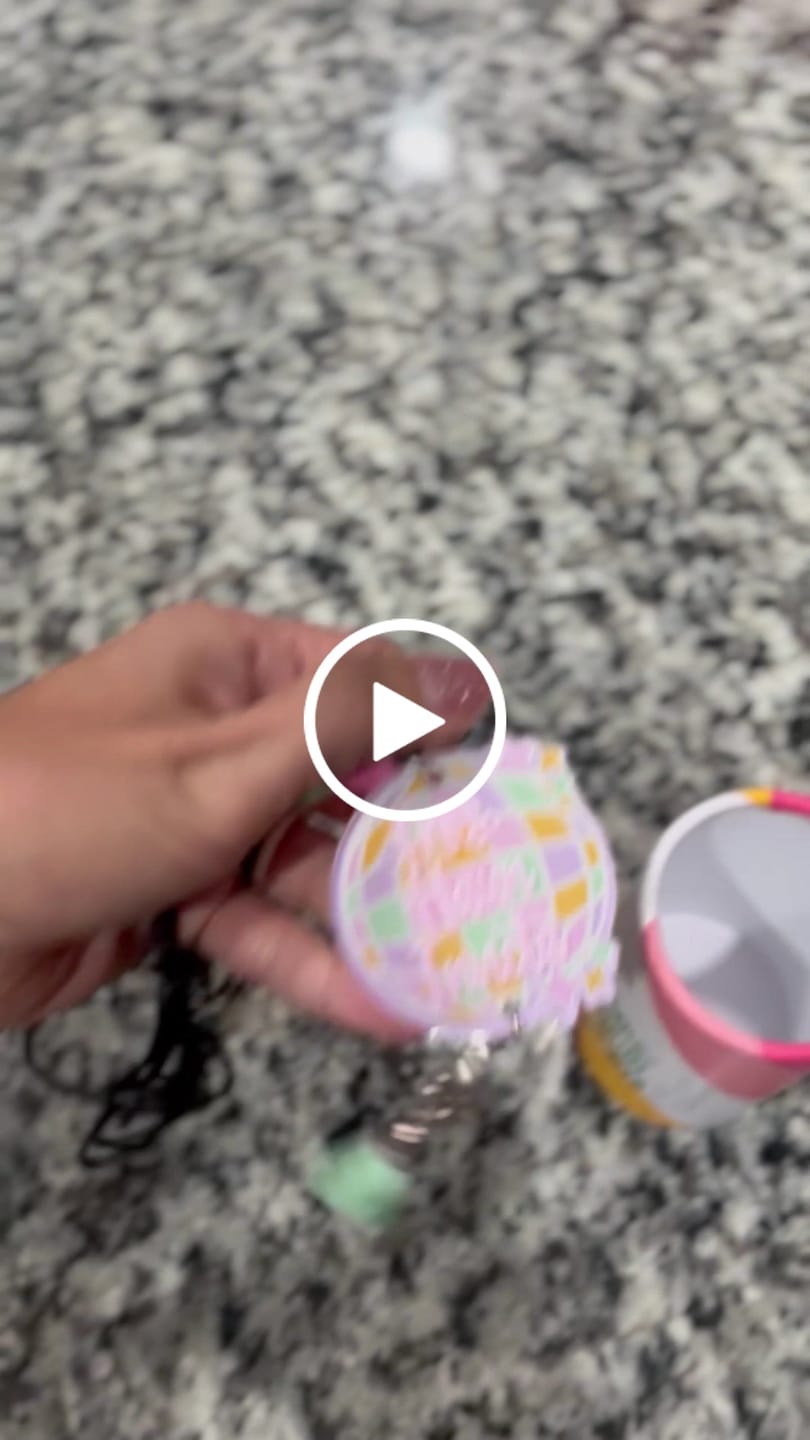 Customer video review of Disco Party Printed Shape Acrylic Lanyard