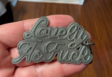 Customer photo review of Lovely Silver Keychain
