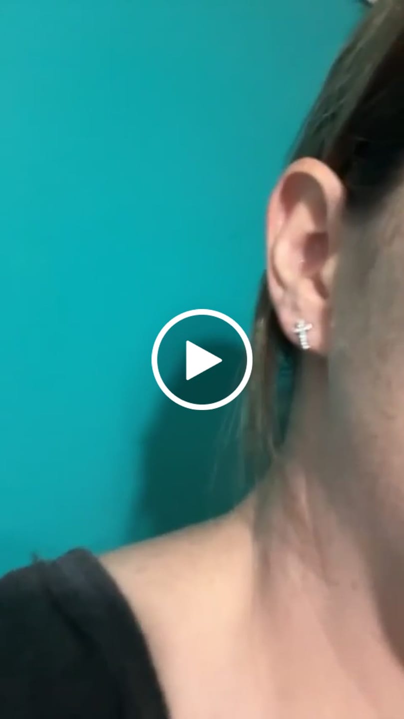 Customer video review of Nayeli 18k White Gold Plated Silver Cross Stud Earrings with Swarovski Crystals