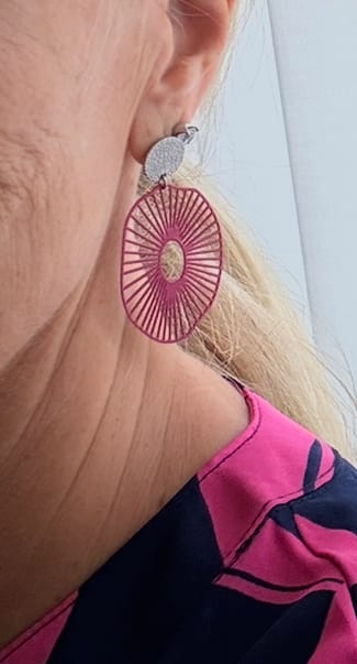 Customer photo review of Ohrring Summer fuchsia - pink