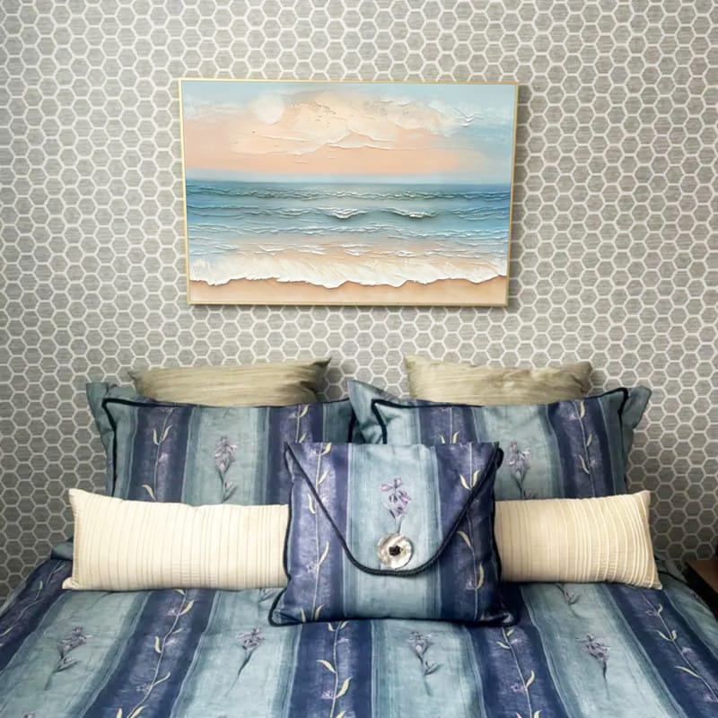 Customer photo review of Ocean And Sky Textured Painting Canvas #OS027