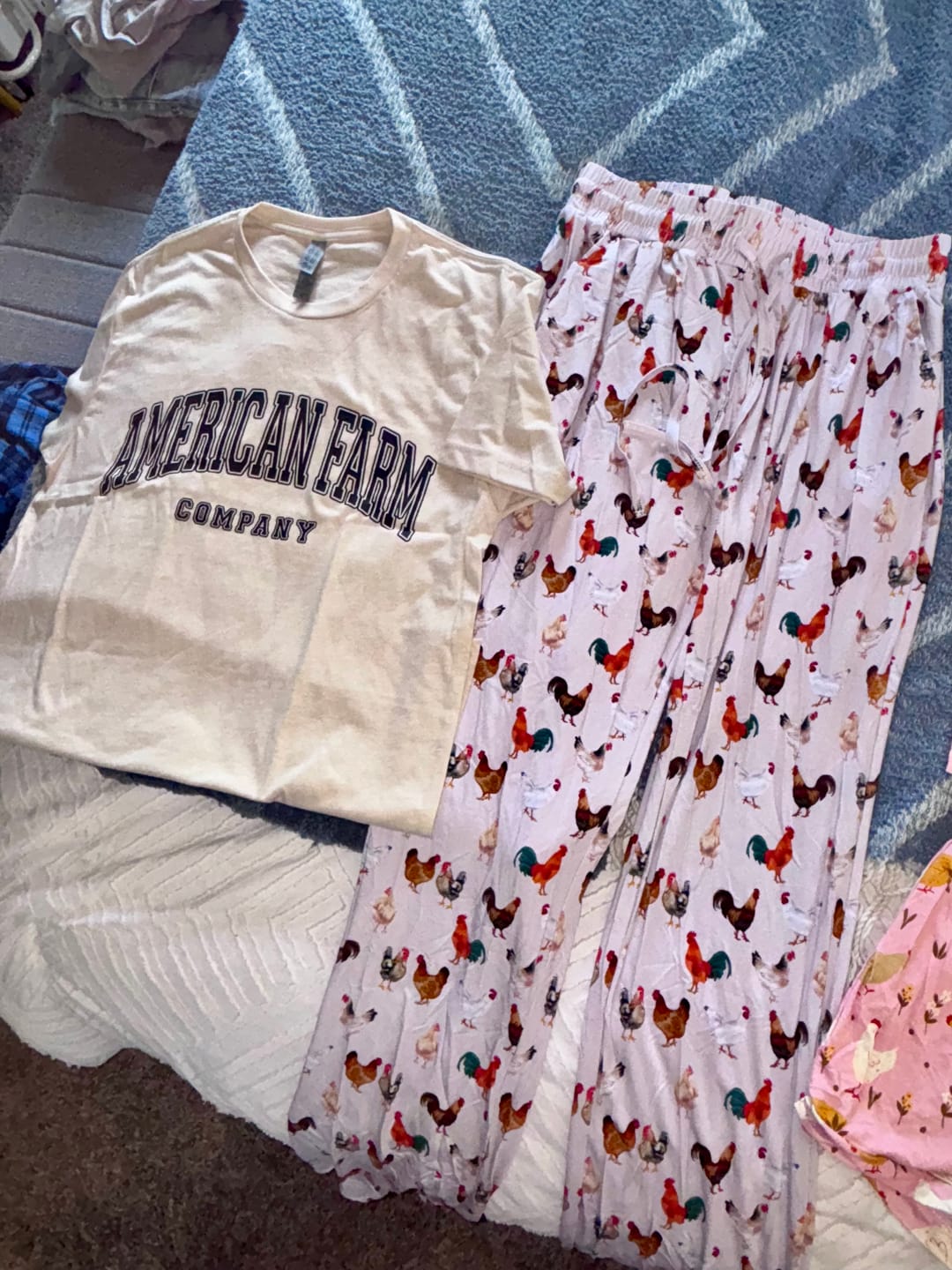 Customer photo review of Chicken Adult Bamboo Pajama Pants