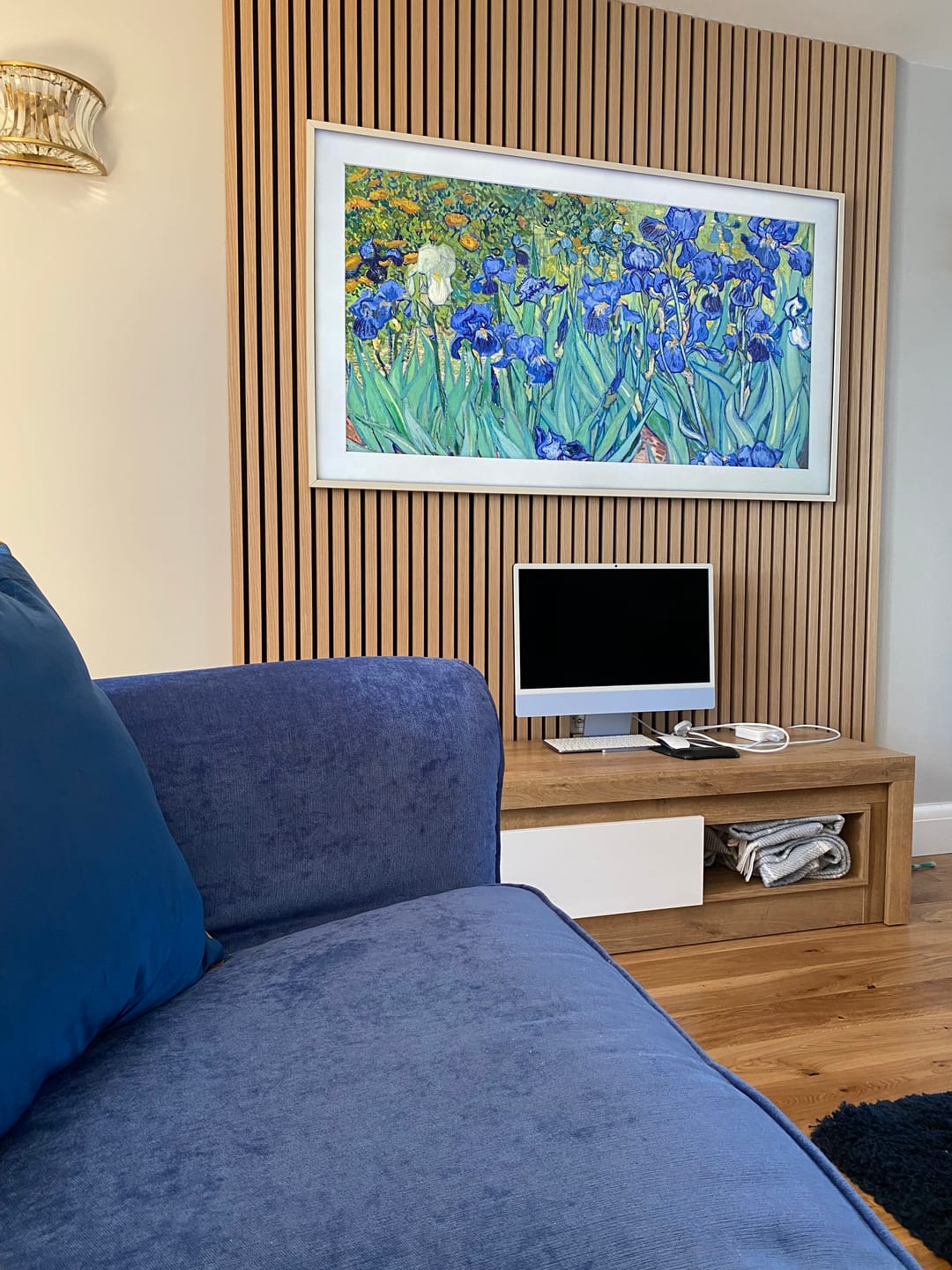Customer photo review of Wooden Wall Panel | Natural Oak | Premium 3-sided Wood Veneer
