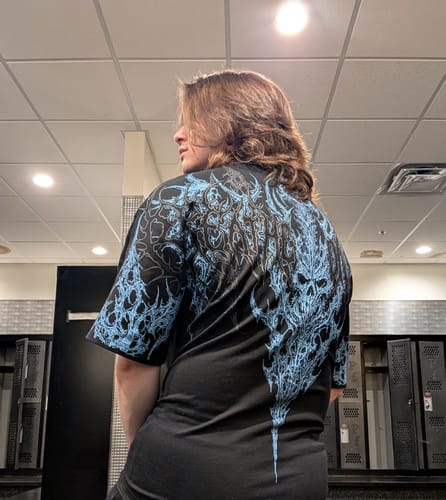 Customer photo review of Bloodraven Oversized T-shirt [ABYSSAL BLUE]