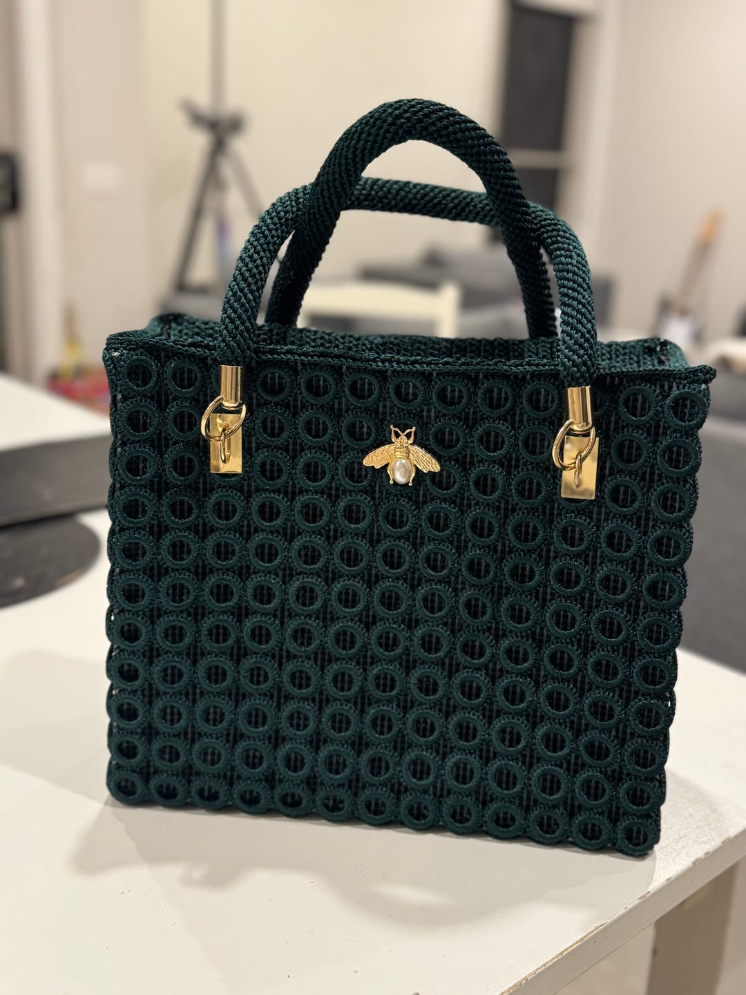 Customer photo review of CrochetPark™ Garden Bee Crochet Bag Kit