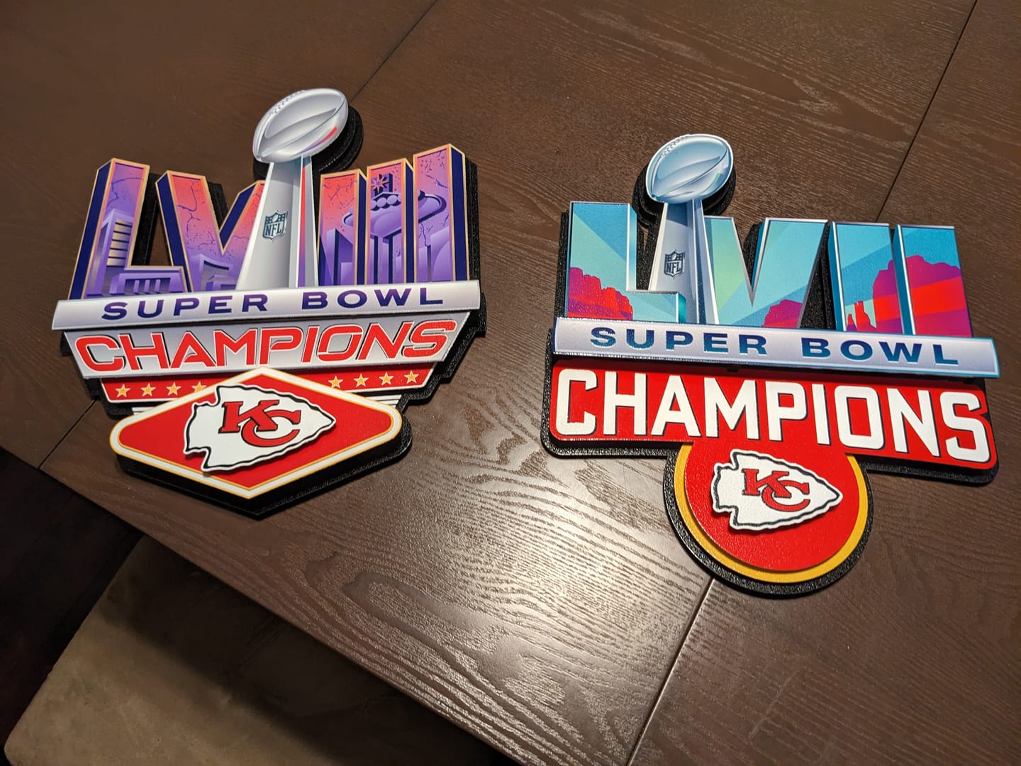 Customer photo review of Kansas City Chiefs SUPER BOWL LVII CHAMPIONS! 3D Wall Art