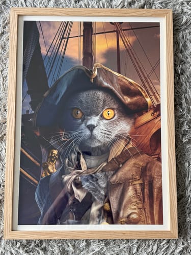 Customer photo review of Long John Silver - Custom Pet Portrait