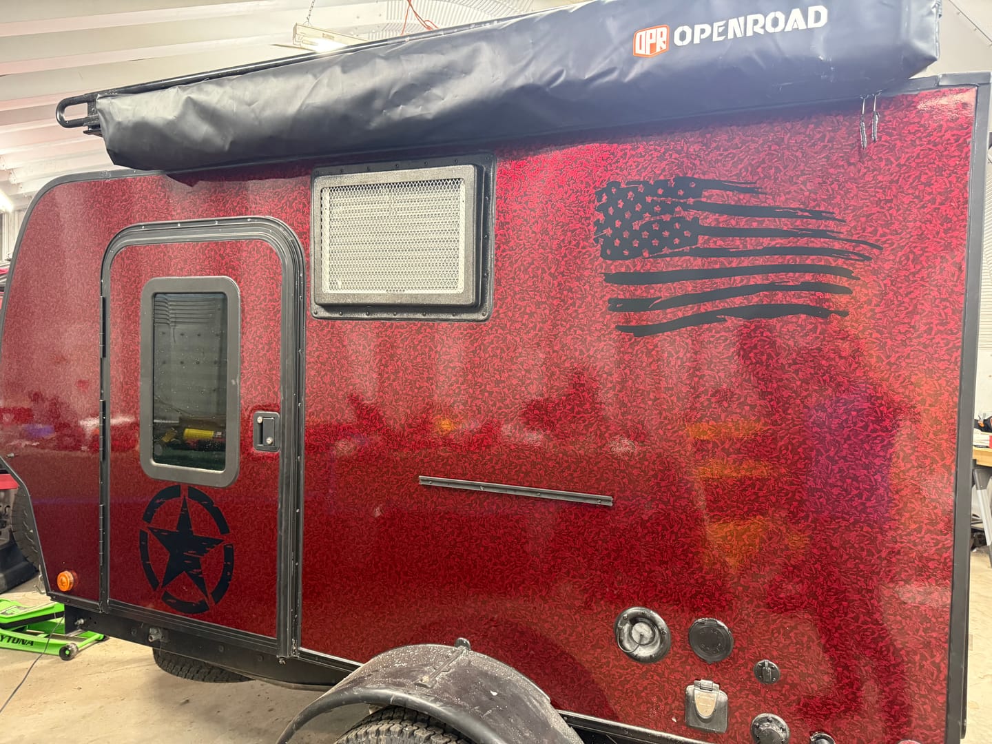 Customer photo review of Red Forged Carbon Fiber Vinyl Wrap
