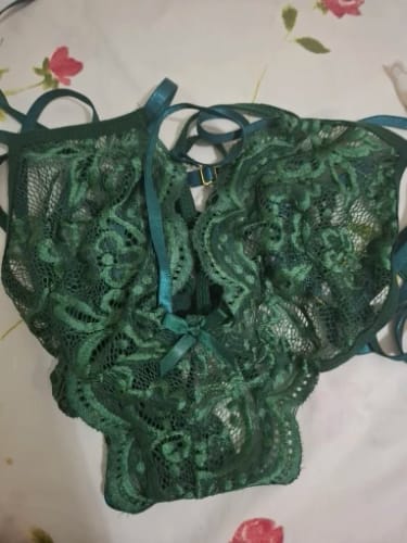 Customer photo review of Exotic Lingerie Sexy Floral Lace Underwear Erotic Open Crotch Babydoll Plus Size Women Porn Bra Set Bowknot Pajamas Nightwear