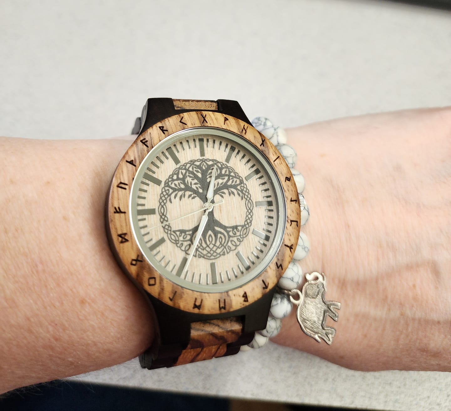Customer photo review of Personalized Tree Of Life Handmade Wooden Watch