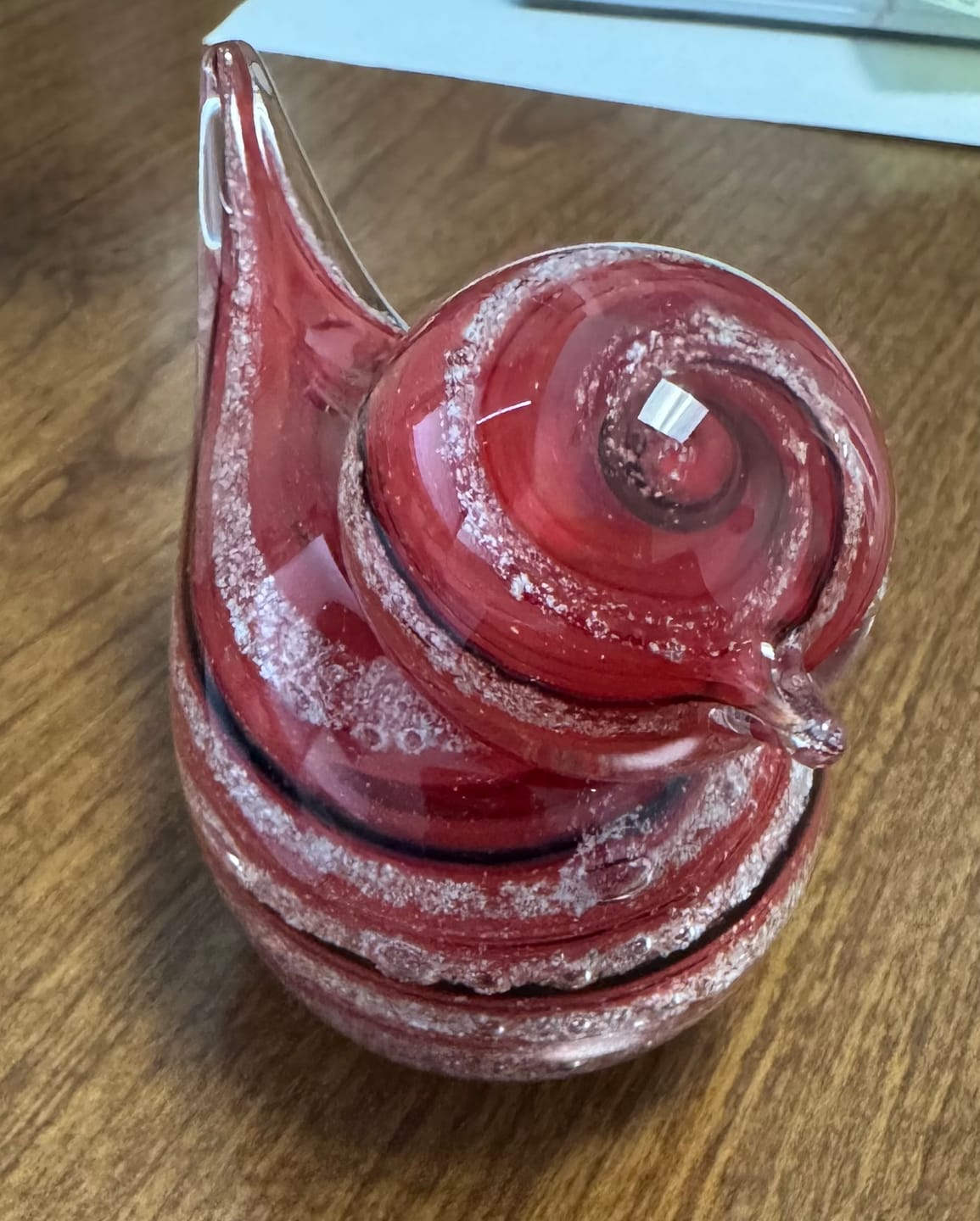 Customer photo review of Colorful Glass Birds with Cremation Ash