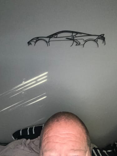 Customer photo review of Corvette C8 Metal Silhouette