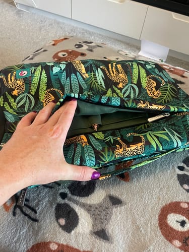 Customer photo review of Botanical Cheetah Laptop Bag
