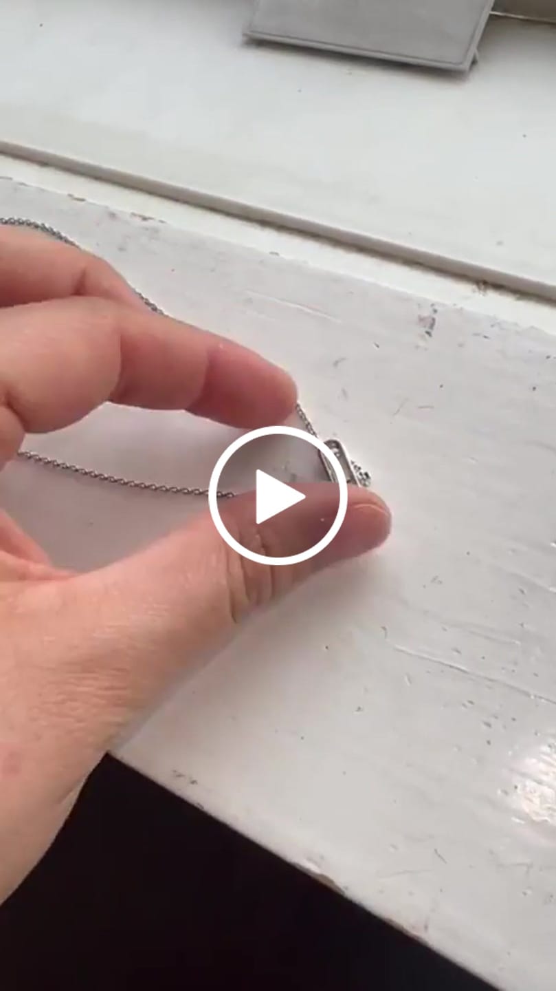 Customer video review of Lona 18k White Gold Plated Silver Cross Necklace with Swarovski Crystals