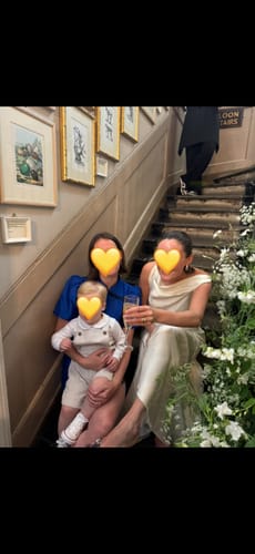 Annabel J. review of Babidu Boys White Cotton long Sleeved Blue Edge Bodysuit image 1 out of 1