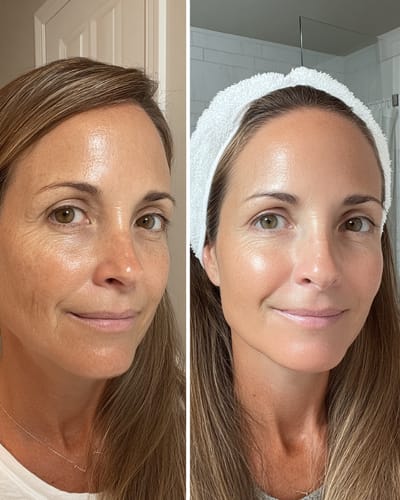 Customer photo review of Vitamin C Serum + Sculpting Serum