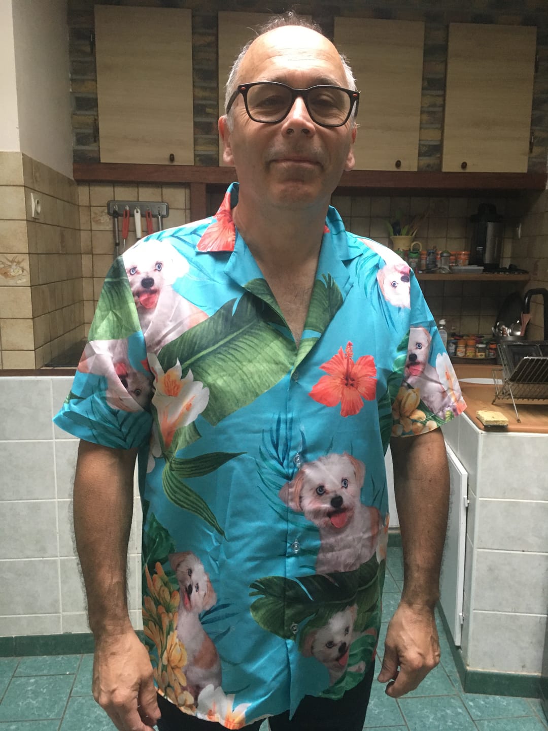 Customer photo review of Votre photo - Chemise hawaïenne personnalisée