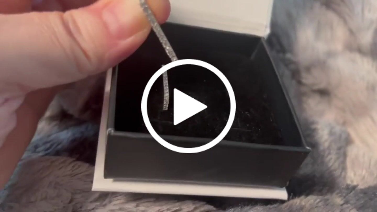 Customer video review of Bianca 18k White Gold Plated 25mm Silver Hoop Earrings with Swarovski Crystals