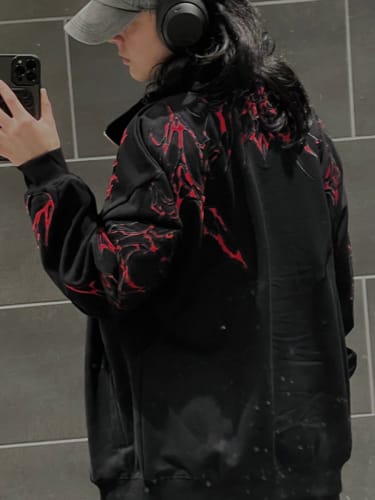 Customer photo review of Netherwalker Oversized Zip-up jacket [NIGHTMARE]