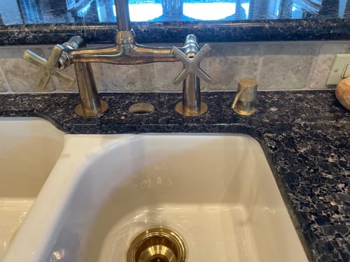 Customer photo review of Unlacquered Brass Soap Dispenser #VFK163