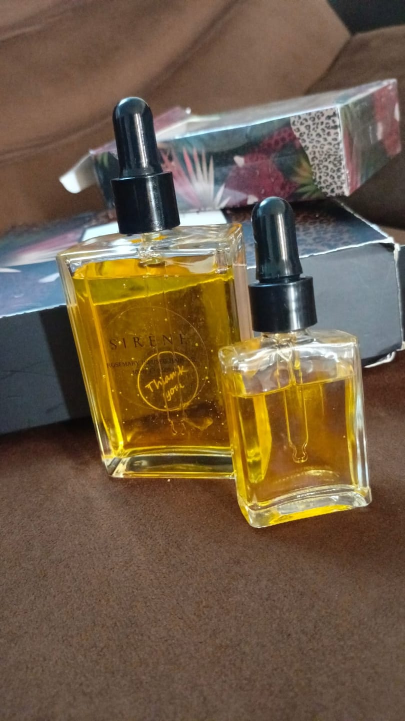 Customer photo review of Rosemary Hair Oil