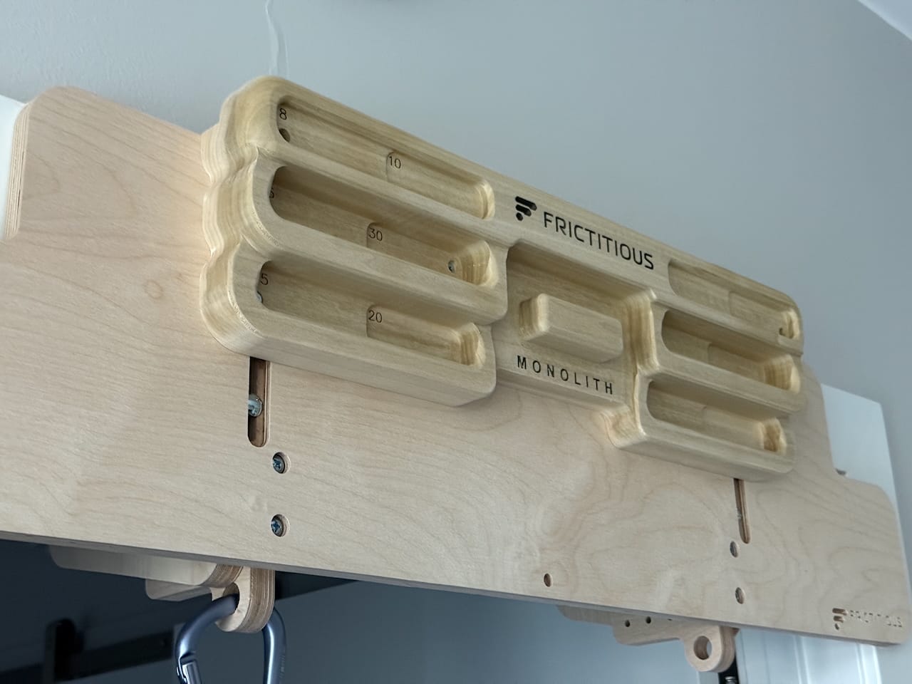 Customer photo review of Hangboard Doorway Mount