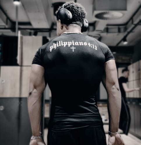 Customer photo review of Philippians 4:13 Compression Shirt