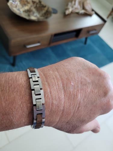 Customer photo review of Bowie Frontiersman Bracelet - Helps Pair Veterans With A Service Dog Or Shelter Dog