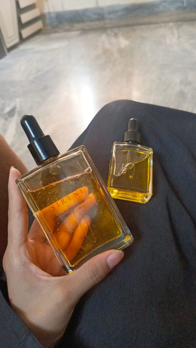 Customer photo review of Rosemary Hair Oil