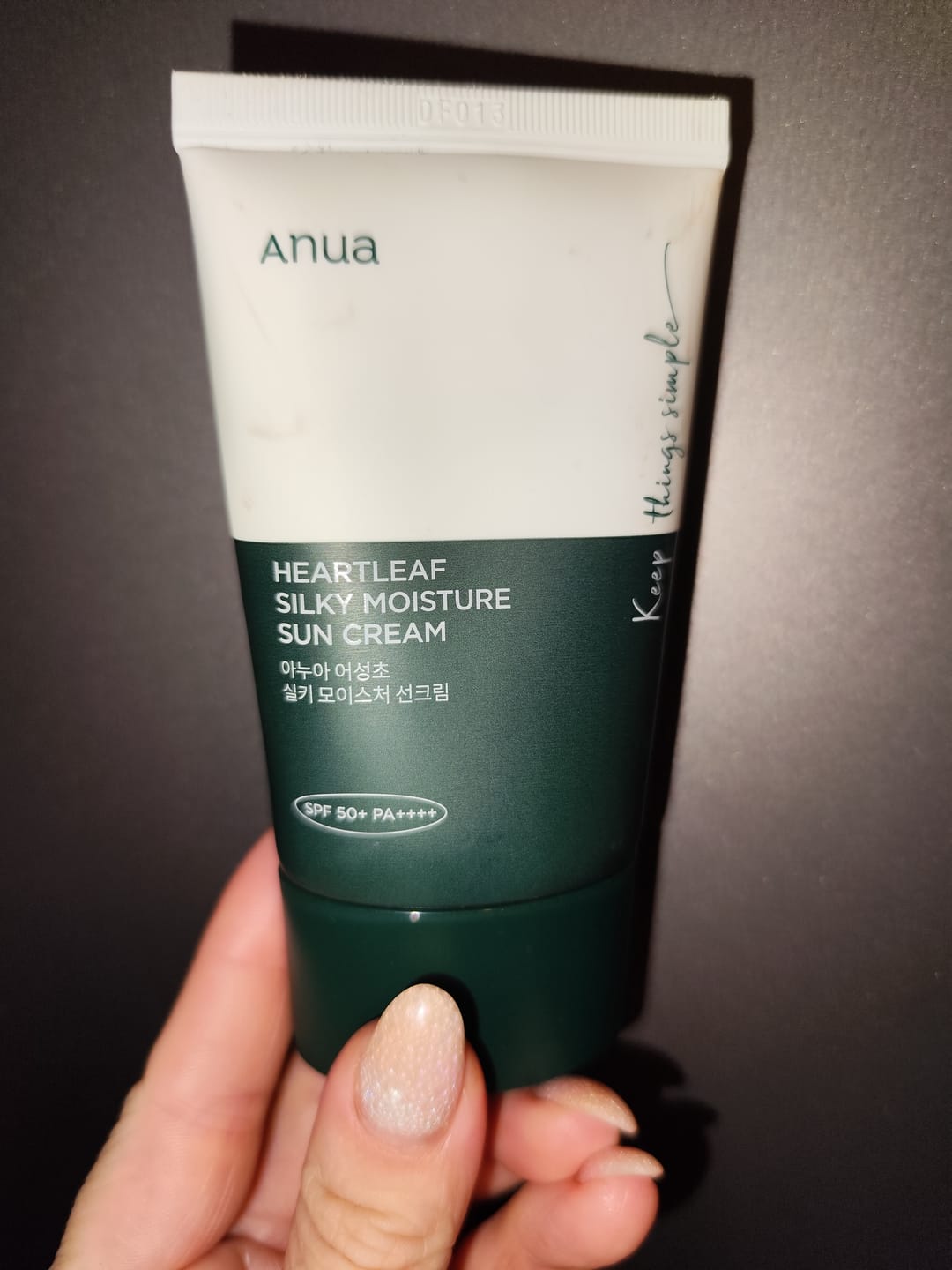 Customer photo review of Nomierinošs saules aizsargkrēms ar houtūniju Anua Heartleaf Silky Moisture Sun Cream SPF50+PA++++