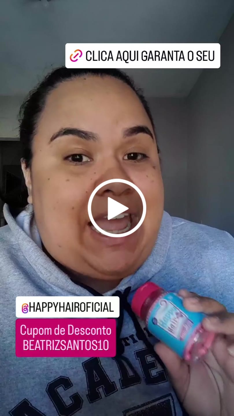 Customer video review of Happy Hair 3 Potes Embaixadores