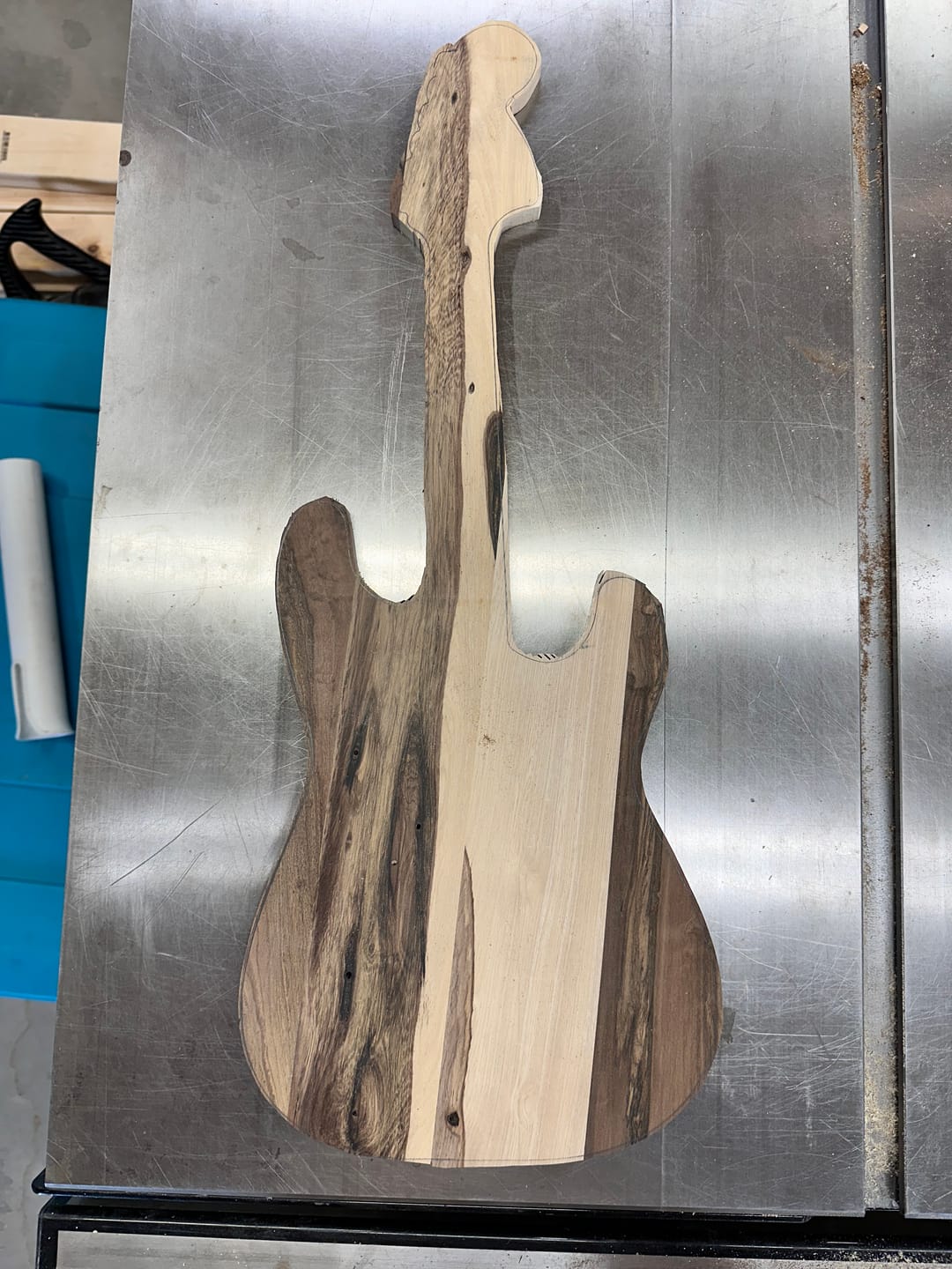 Customer photo review of 23.0x9.0" Stratocaster Guitar Serving Board Acrylic Router Template