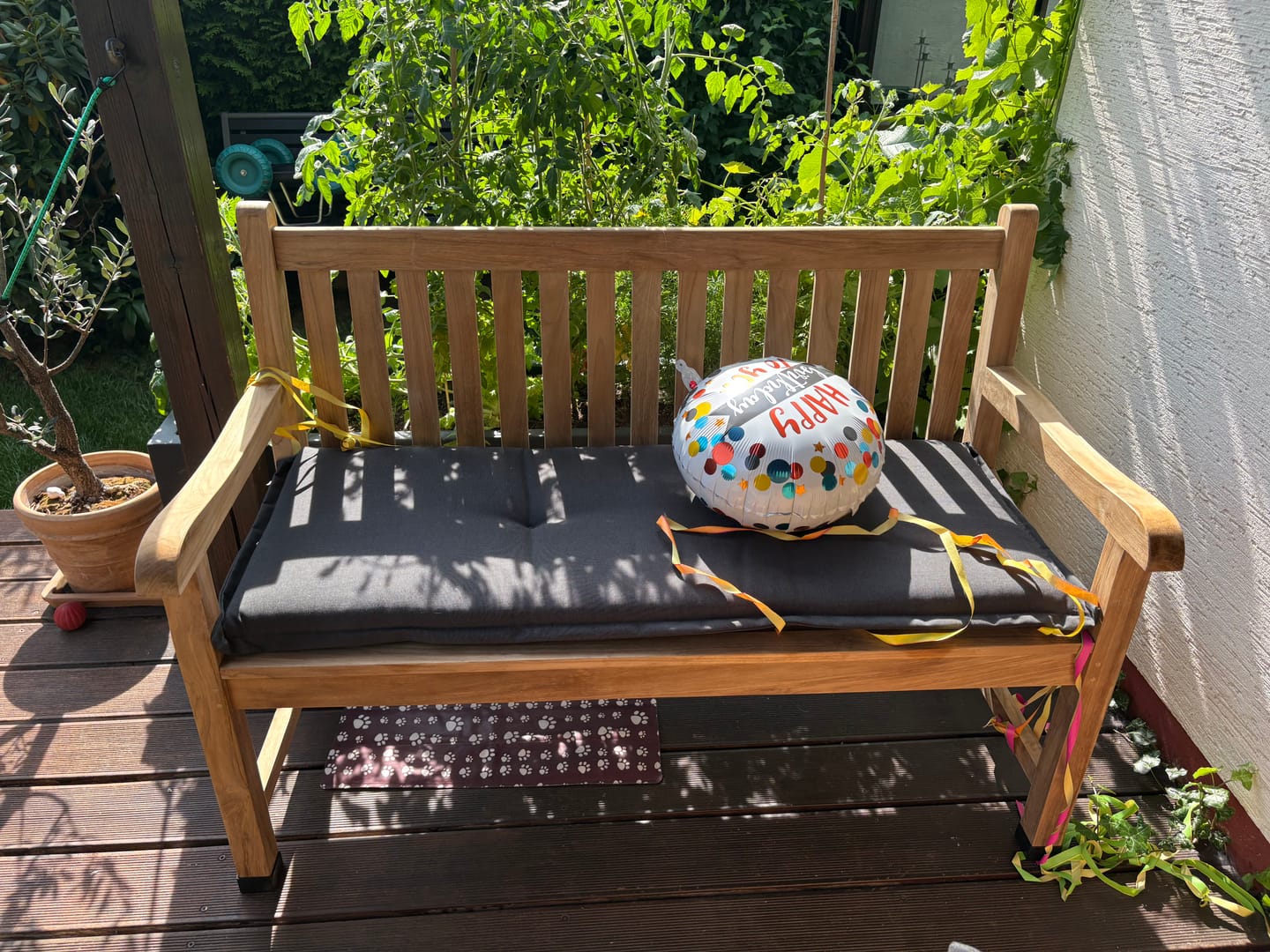 Customer photo review of Auflage für 2 Sitzer Teakbank -  120 cm