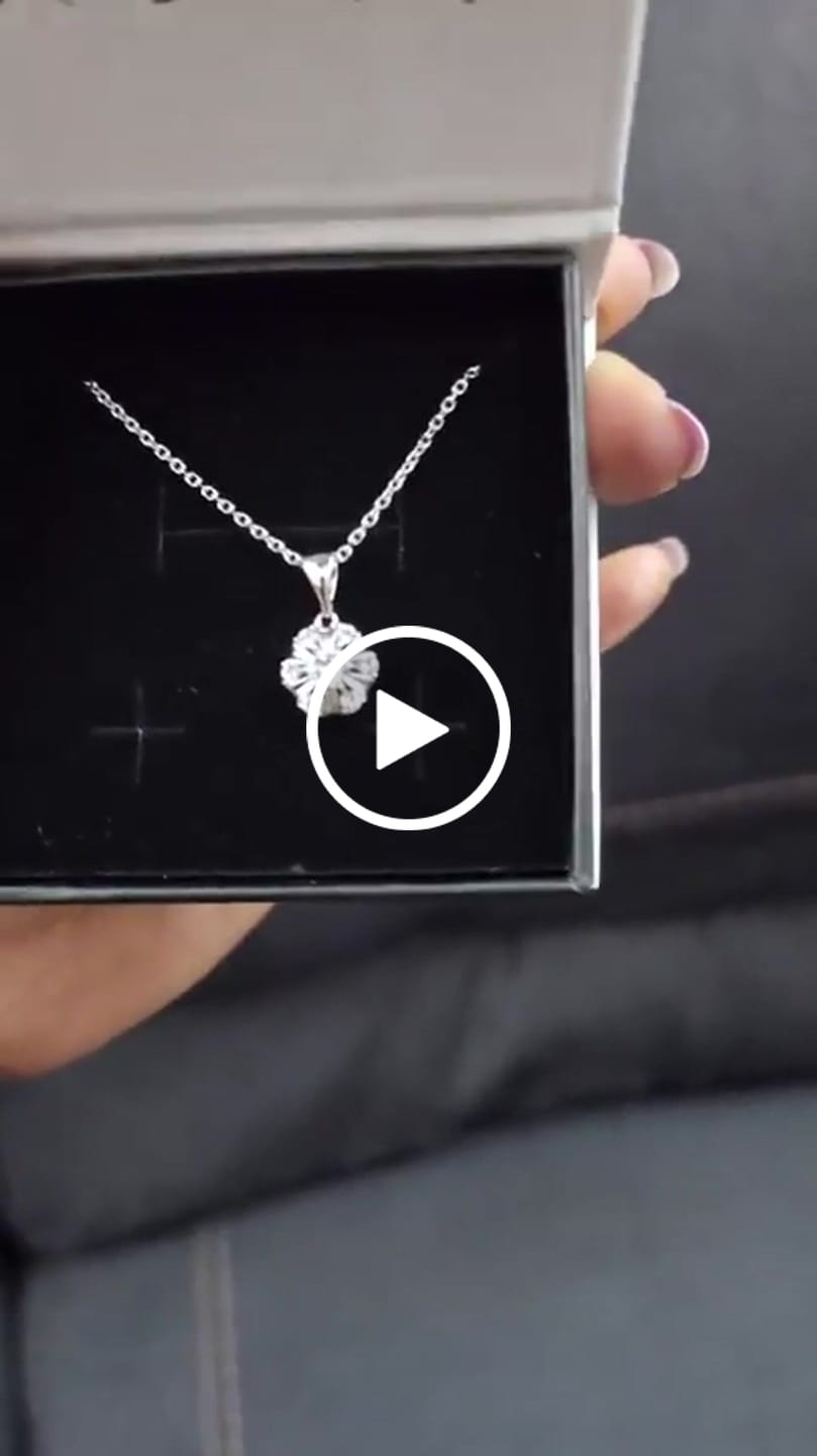 Customer video review of Millie 18k White Gold Plated Necklace with Swarovski Crystals