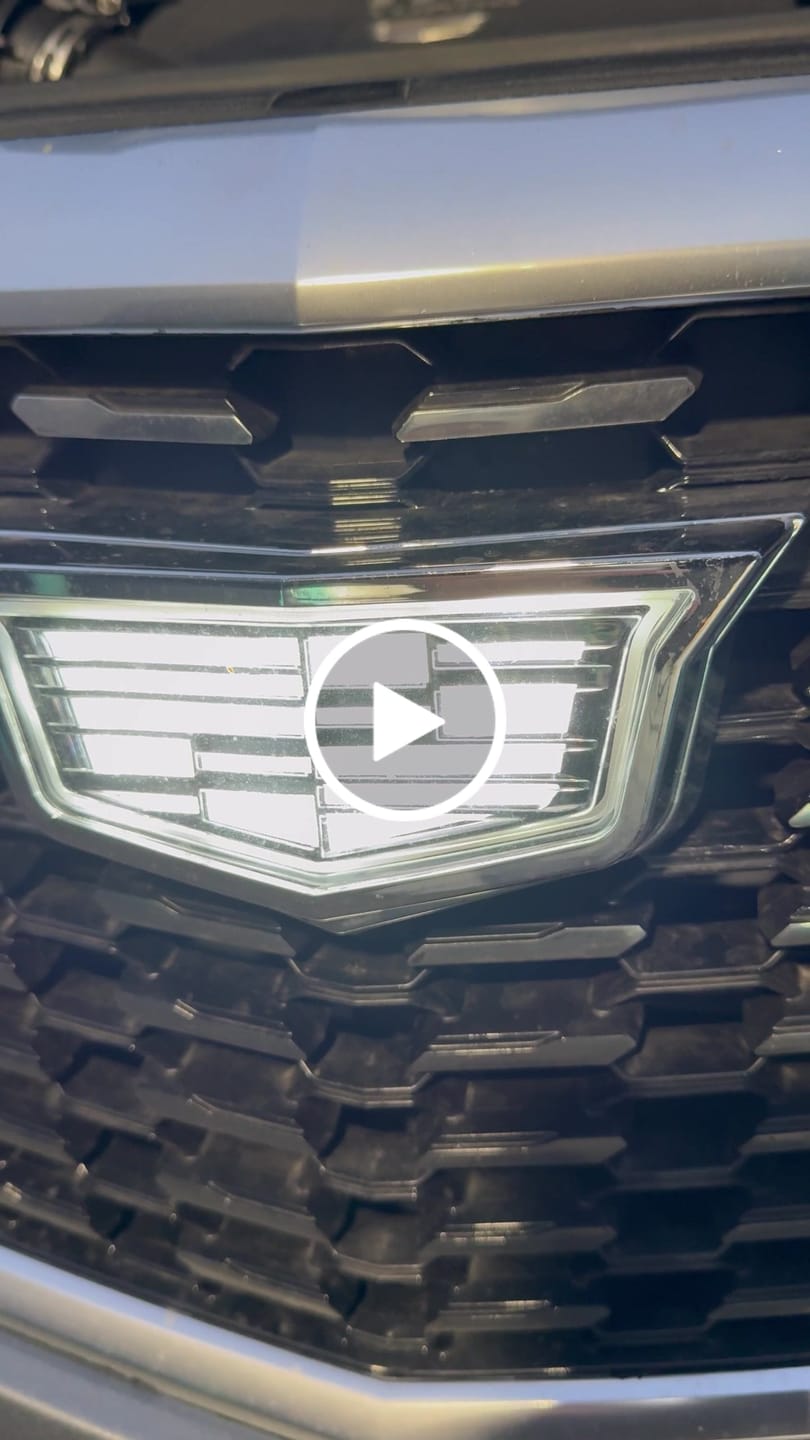Customer video review of Cadillac logo Light Escalade /CT4/ CT5/ CT6/ XT4 /XT5/ XT6 /ATS /XTS front led cadillac emblem crystal dynamic steamer logo middle grill light