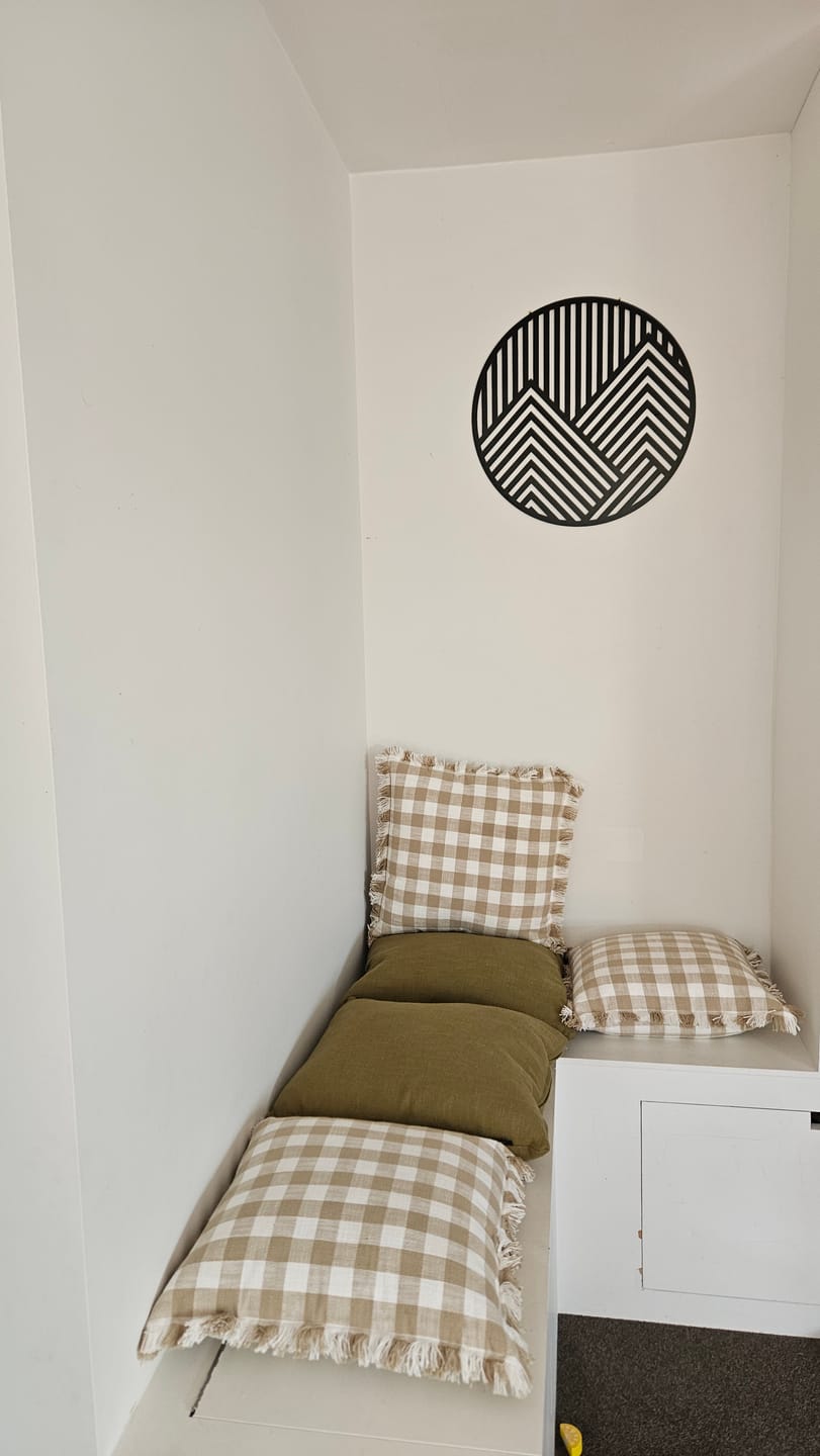 Customer photo review of Geometric Circle Mountain Wall Art