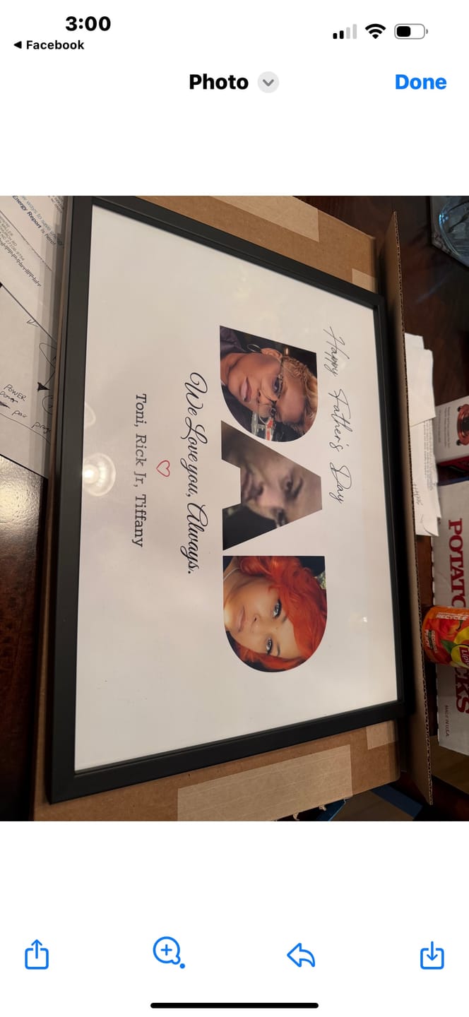 Customer photo review of Happy Dad's Day - Personalized poster