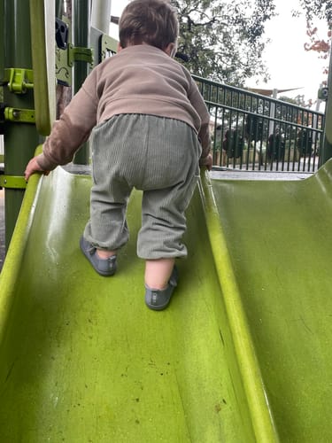 Customer photo review of SOHLS® Active Velcro Toddler Shoe – Slate Grey