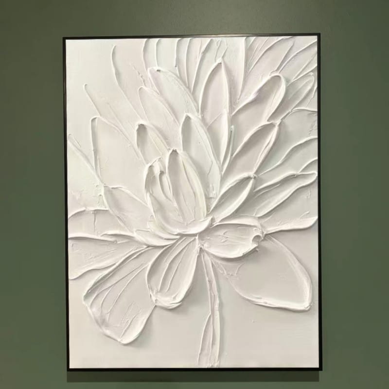 Customer photo review of Flower Textured Painting Canvas #FP059