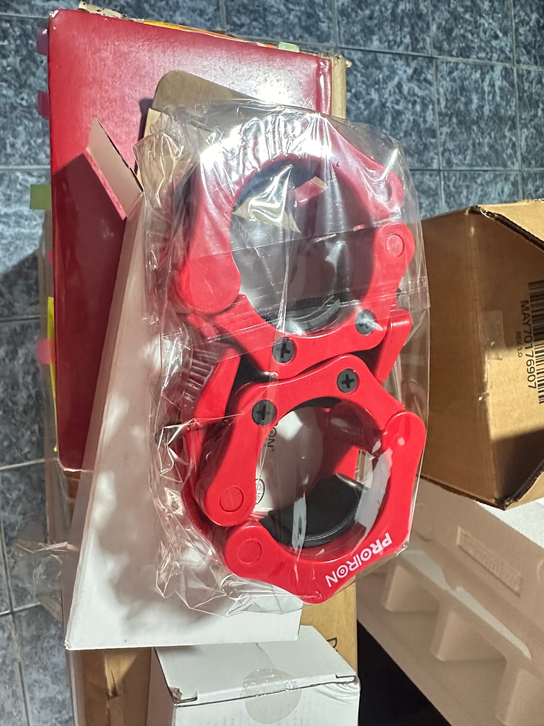 Customer photo review of Par de Seguros ABS para Barra Olimpica