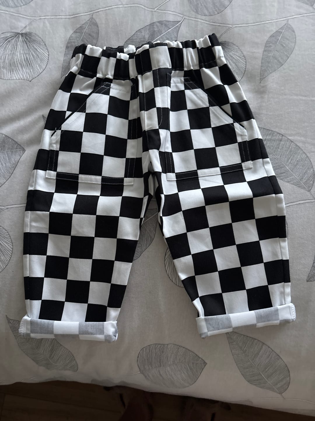 Customer photo review of Chef's Check Cotton Drill Fabric