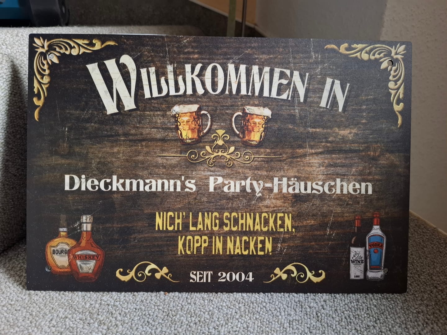 Customer photo review of Meine Bar - Indoor-Türschild