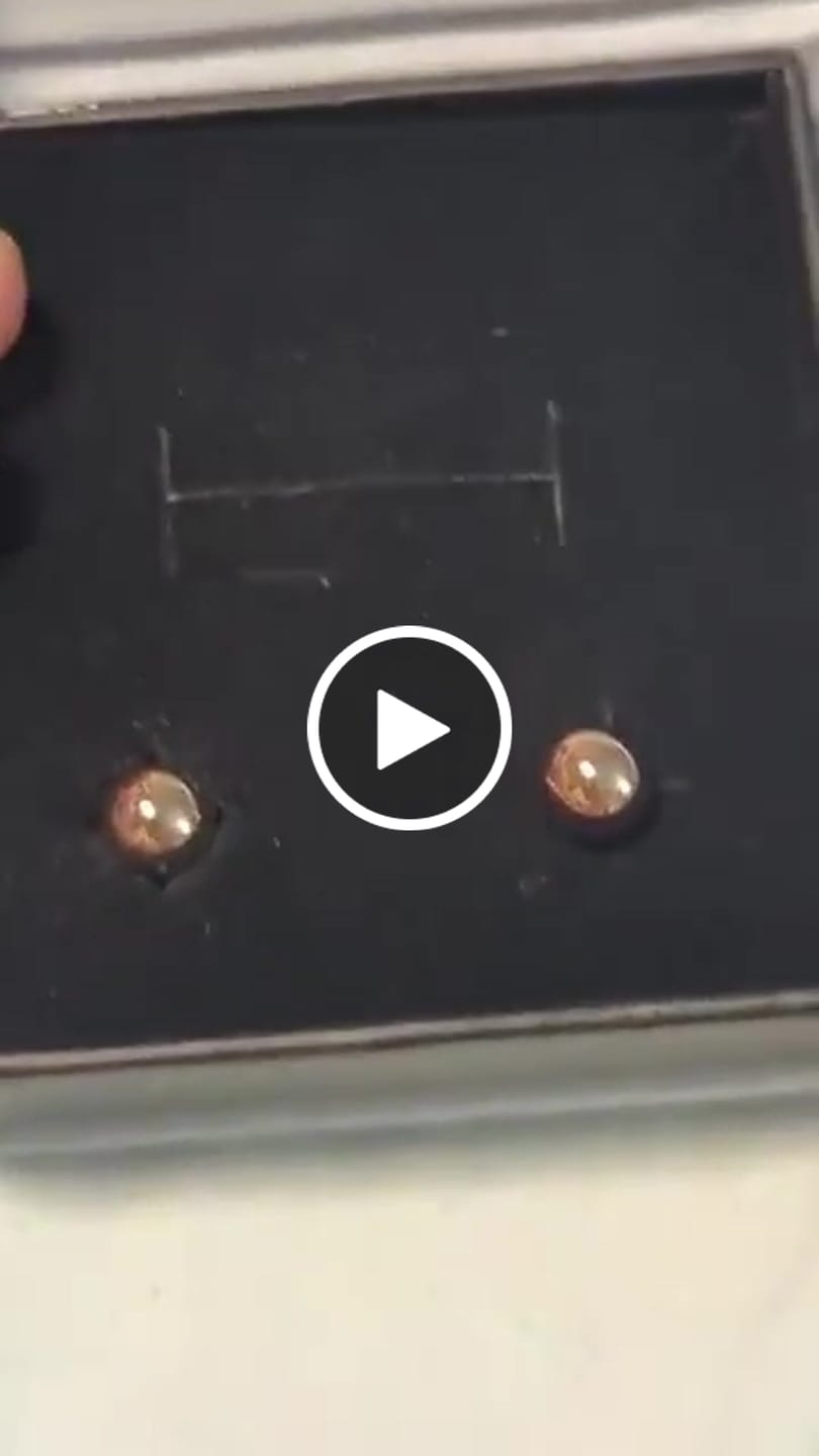 Customer video review of Harper 18k White Gold Plated Ball Stud Earrings