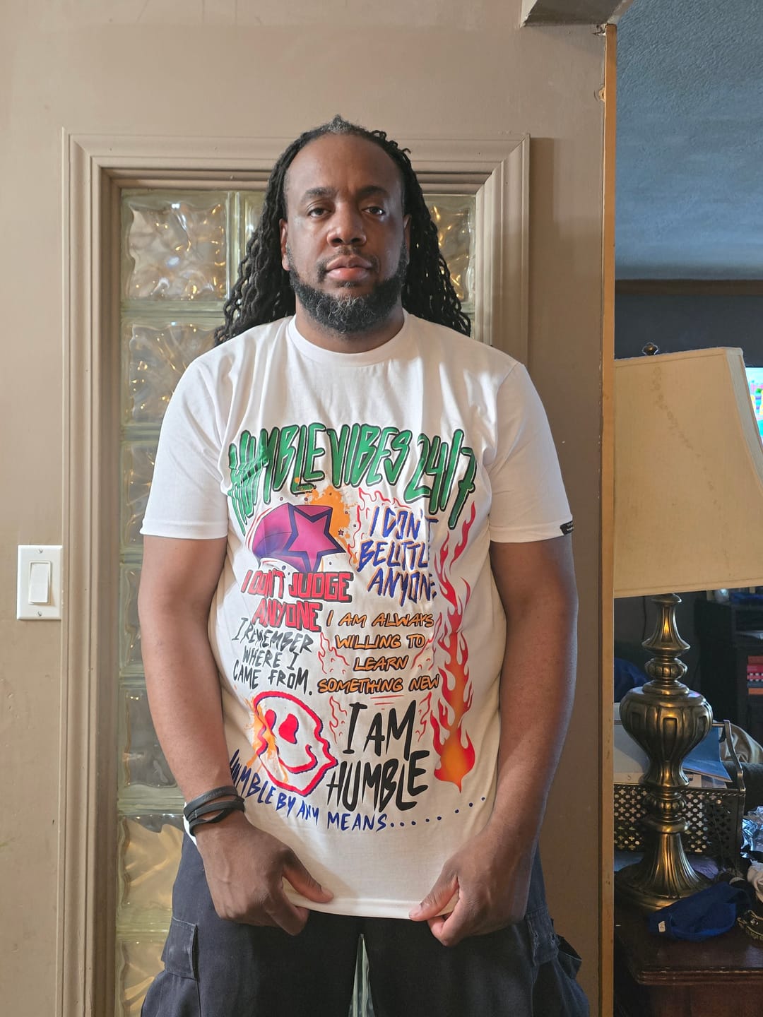 Customer photo review of Humble Vibes 24/7 Tee White-Multicolor