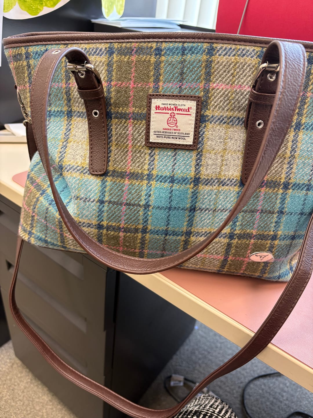 Customer photo review of Harris Tweed Large Tote Bag with Shoulder Strap