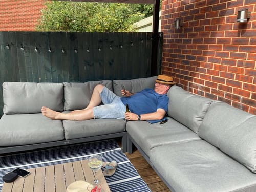 Customer photo review of Muffin Man Pork Pie Straw Fedora